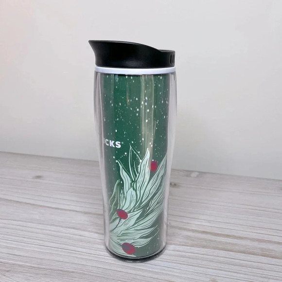 Starbucks Christmas Travel Mug 2020 Holiday 16oz Coffee Tumbler Holly Berry - Picture 2 of 5